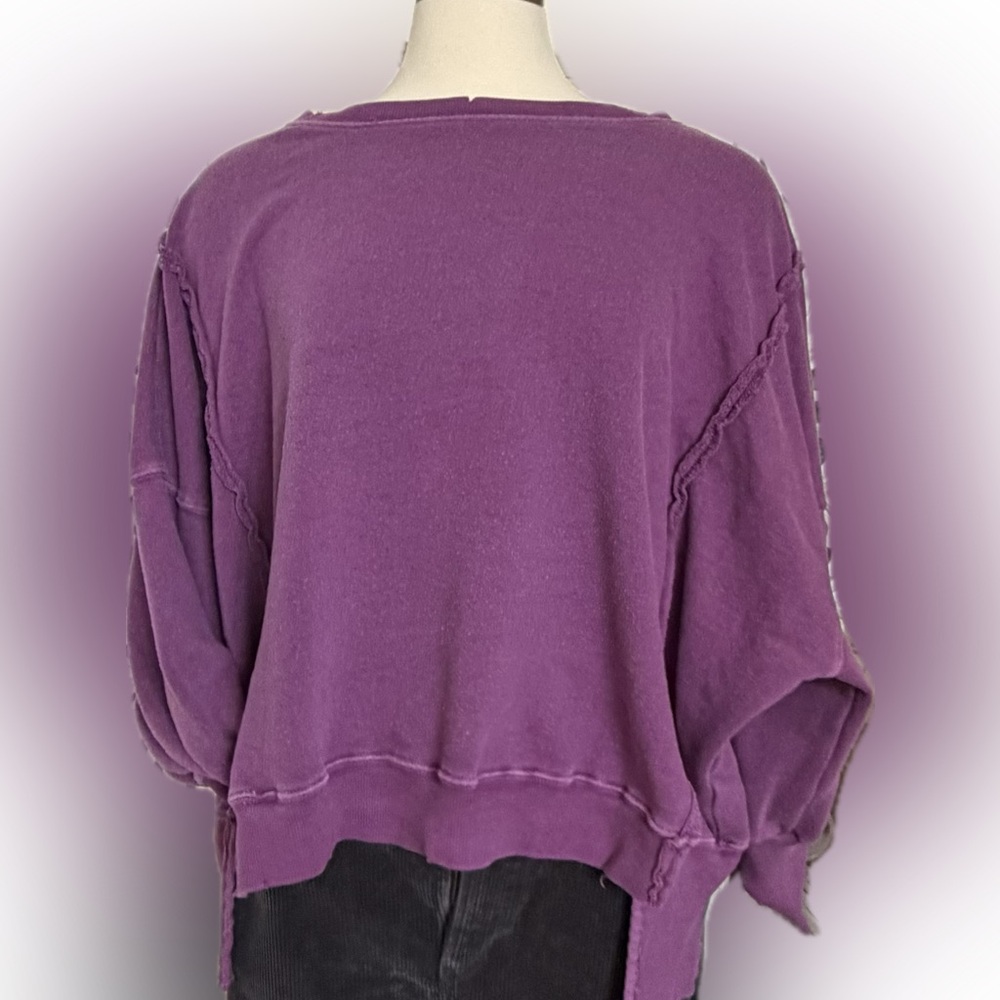 Free People Camden Sweatshirt Magenta Small